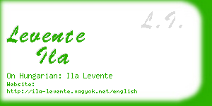 levente ila business card